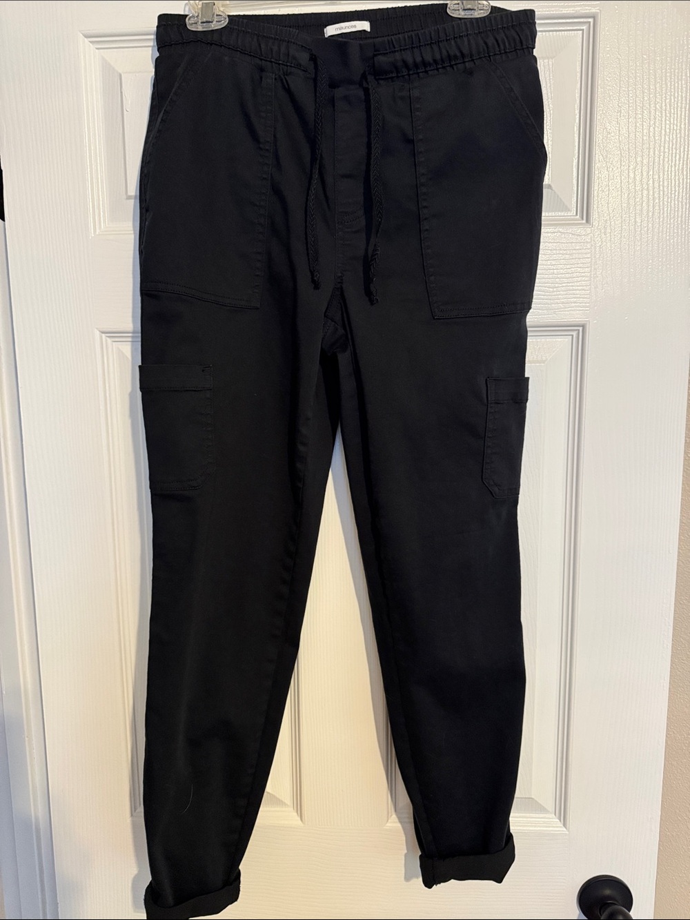 Weekender drawstring tapered pant black
